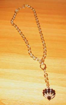 collana con palla rivestita