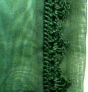 pizzo in cotone verde bottoglia h cm 3